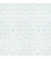 4135-27289 - Ernest Blue Quilted Quatrefoil Wallpaper-Whimsy