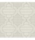 4135-27290 - Ernest Charcoal Quilted Quatrefoil Wallpaper-Whimsy