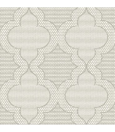 4135-27290 - Ernest Charcoal Quilted Quatrefoil Wallpaper-Whimsy