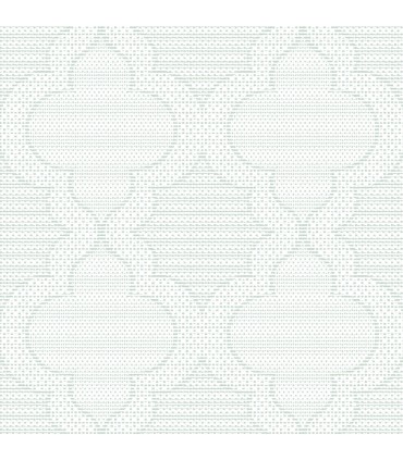 4135-27288 - Ernest Turquoise Quilted Quatrefoil Wallpaper-Whimsy