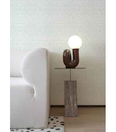 4135-27288 - Ernest Turquoise Quilted Quatrefoil Wallpaper-Whimsy