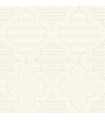 4135-27292 - Ernest Yellow Quilted Quatrefoil Wallpaper-Whimsy