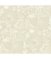 4135-72713 - Idalia Beige Floral Flamingo Wallpaper-Whimsy
