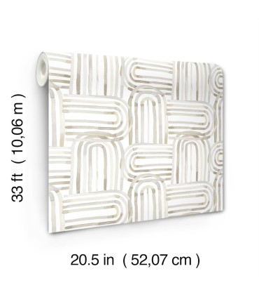 4135-27272 - Lolly Beige Arches Wallpaper-Whimsy