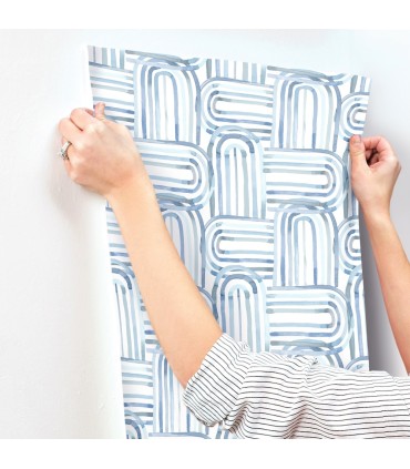 4135-27273 - Lolly Blue Arches Wallpaper-Whimsy