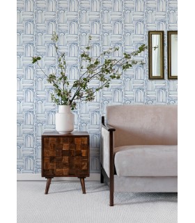 4135-27273 - Lolly Blue Arches Wallpaper-Whimsy