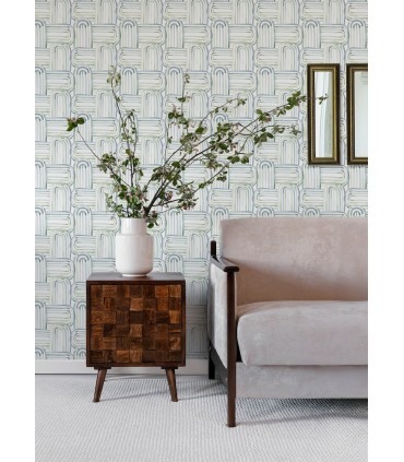 4135-27270 - Lolly Teal Arches Wallpaper-Whimsy