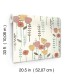4135-27278 - Mabel Coral Floral Field Wallpaper-Whimsy