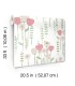 4135-27275 - Mabel Pink Floral Field Wallpaper-Whimsy
