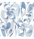 4135-27281 - Nathalie Blue Abstract Blooms Wallpaper-Whimsy