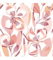 4135-27279 - Nathalie Coral Abstract Blooms Wallpaper-Whimsy