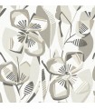 4135-27280 - Nathalie Beige Abstract Blooms Wallpaper-Whimsy
