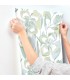 4135-27282 - Nathalie Light Green Abstract Blooms Wallpaper-Whimsy