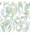 4135-27282 - Nathalie Light Green Abstract Blooms Wallpaper-Whimsy