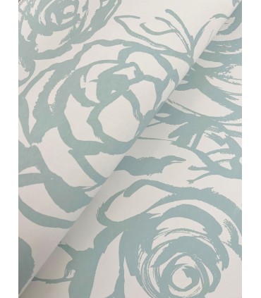 4135-72706 - Nelda Light Blue Rose Wallpaper-Whimsy