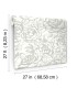 4135-72709 - Nelda Silver Rose Wallpaper-Whimsy