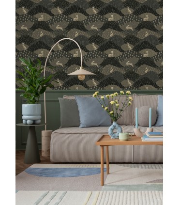 4135-27301 - Peter Black Rabbit Fields Wallpaper-Whimsy
