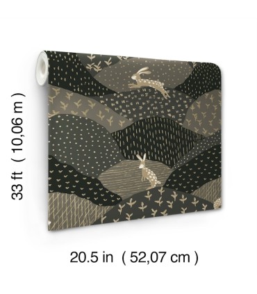 4135-27301 - Peter Black Rabbit Fields Wallpaper-Whimsy