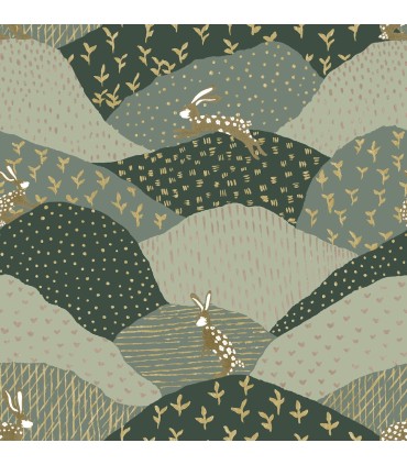4135-27299 - Peter Green Rabbit Fields Wallpaper-Whimsy