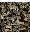 4135-27287 - Rigby Black Jungle Animals Wallpaper-Whimsy