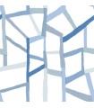 4135-25849 - Tate Blue Geometric Linen Wallpaper-Whimsy