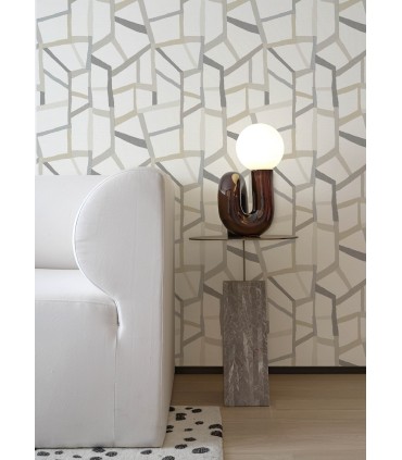 4135-25848 - Tate Grey Geometric Linen Wallpaper-Whimsy