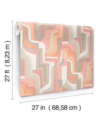 4135-72701 - Tulum Coral Surreal Shapes Wallpaper-Whimsy