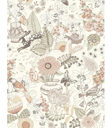 4135-12807 - Whimsy Coral Fauna Wallpaper-Whimsy