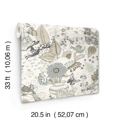 4135-12806 - Whimsy Neutral Fauna Wallpaper-Whimsy
