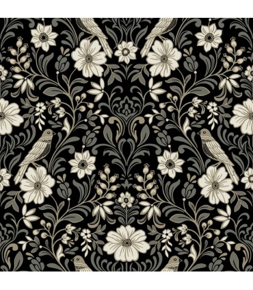 MF4742 - Colette Black Wallpaper- Magnolia Home 4