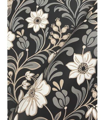 MF4742 - Colette Black Wallpaper- Magnolia Home 4