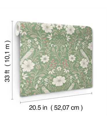 MF4747 - Colette Bright Green Wallpaper- Magnolia Home 4