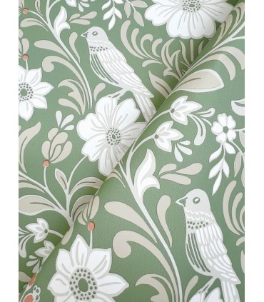 MF4747 - Colette Bright Green Wallpaper- Magnolia Home 4