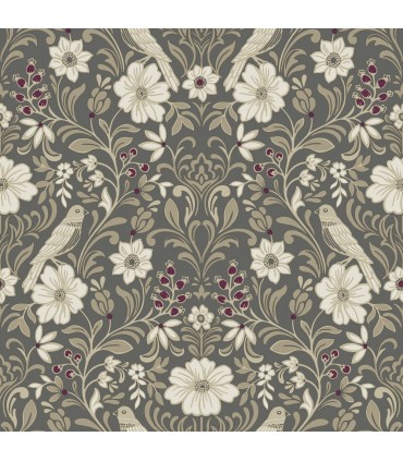 MF4743 - Colette Charcoal Wallpaper- Magnolia Home 4