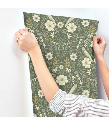 MF4741 - Colette Olive Wallpaper- Magnolia Home 4