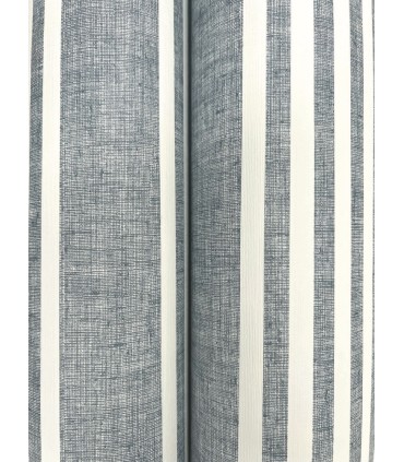 MF4768 - French Navy Linen Stripe Wallpaper- Magnolia Home 4