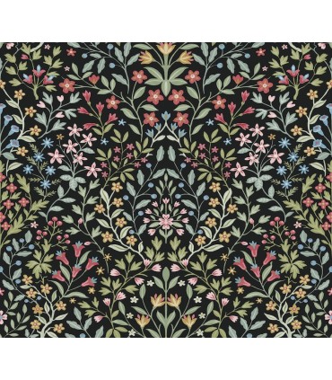 MF4721 - Garden Black & Multicolor Terrace Wallpaper- Magnolia Home 4