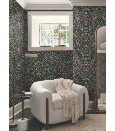 MF4721 - Garden Black & Multicolor Terrace Wallpaper- Magnolia Home 4