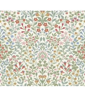 MF4726 - Garden White & Multicolor Terrace Wallpaper- Magnolia Home 4