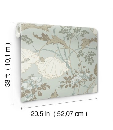MF4755 - Gwendolyn Blue & Suede Wallpaper- Magnolia Home 4