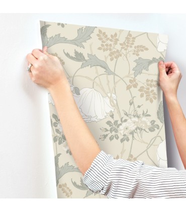 MF4753 - Gwendolyn Ivory & Grey Wallpaper- Magnolia Home 4
