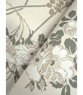 MF4753 - Gwendolyn Ivory & Grey Wallpaper- Magnolia Home 4
