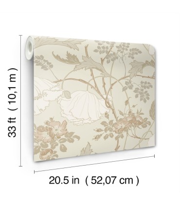 MF4752 - Gwendolyn Neutral & Coral Wallpaper- Magnolia Home 4