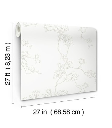 MF4732 - Magnolia Beige Branches Wallpaper- Magnolia Home 4