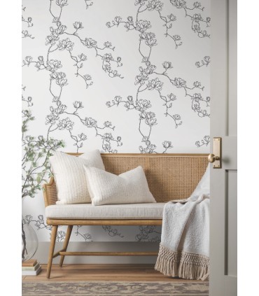MF4731 - Magnolia Black Branches Wallpaper- Magnolia Home 4