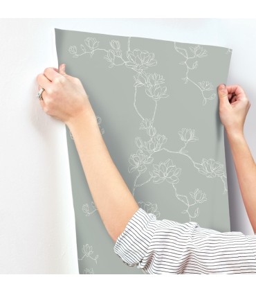 MF4734 - Magnolia Eucalyptus Branches Wallpaper- Magnolia Home 4