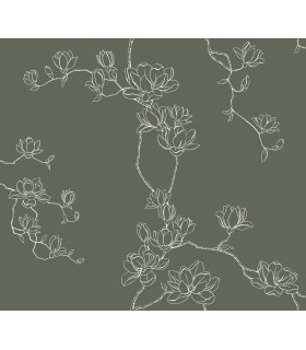 MF4735 - Magnolia Pine Branches Wallpaper- Magnolia Home 4