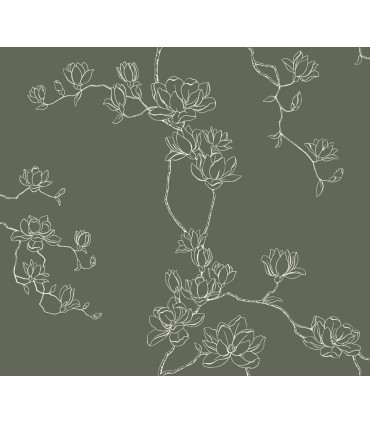 MF4735 - Magnolia Pine Branches Wallpaper- Magnolia Home 4