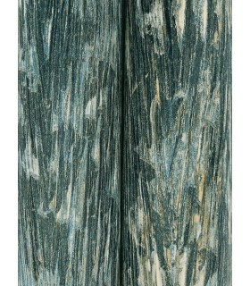 FM1001 - Gilded Plume Teal Wallpaper-Formations by York