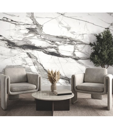 FM1109M - Imperial Marble Black & White Wall Mural-Formations by York